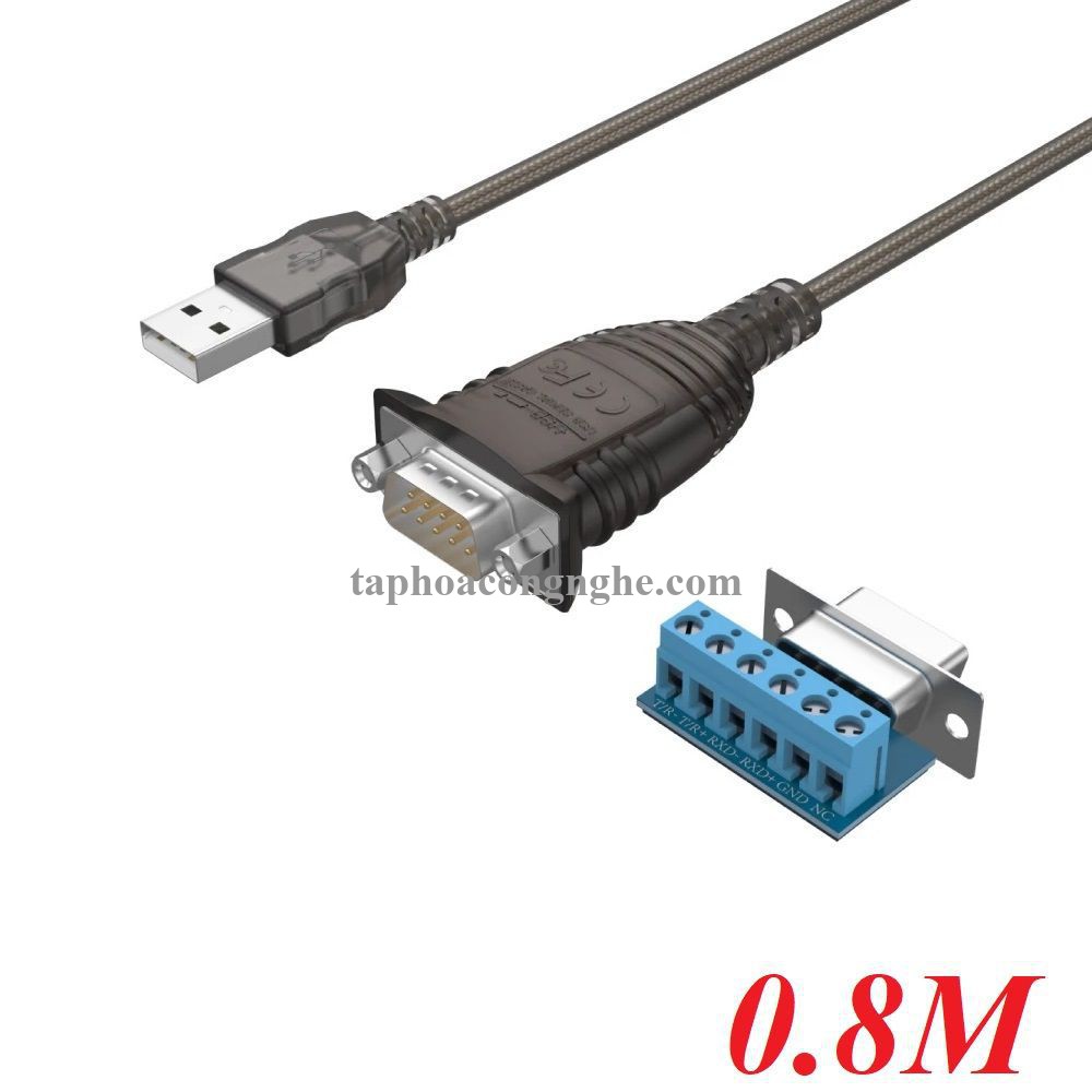 Unitek 96105 Y-1082 1.5M Cáp chuyển Usb 2.0 sang Rs 422/Rs485 bọc chống nhiễu 30096105